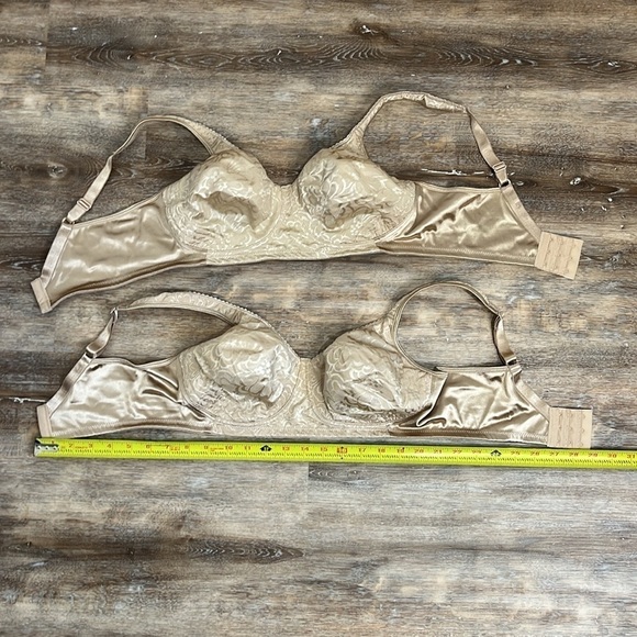 Playtex 18 Hour Bra Ultimate Lift & Support 38 D Nude Wireless Full Coverage 2pk - Picture 8 of 15